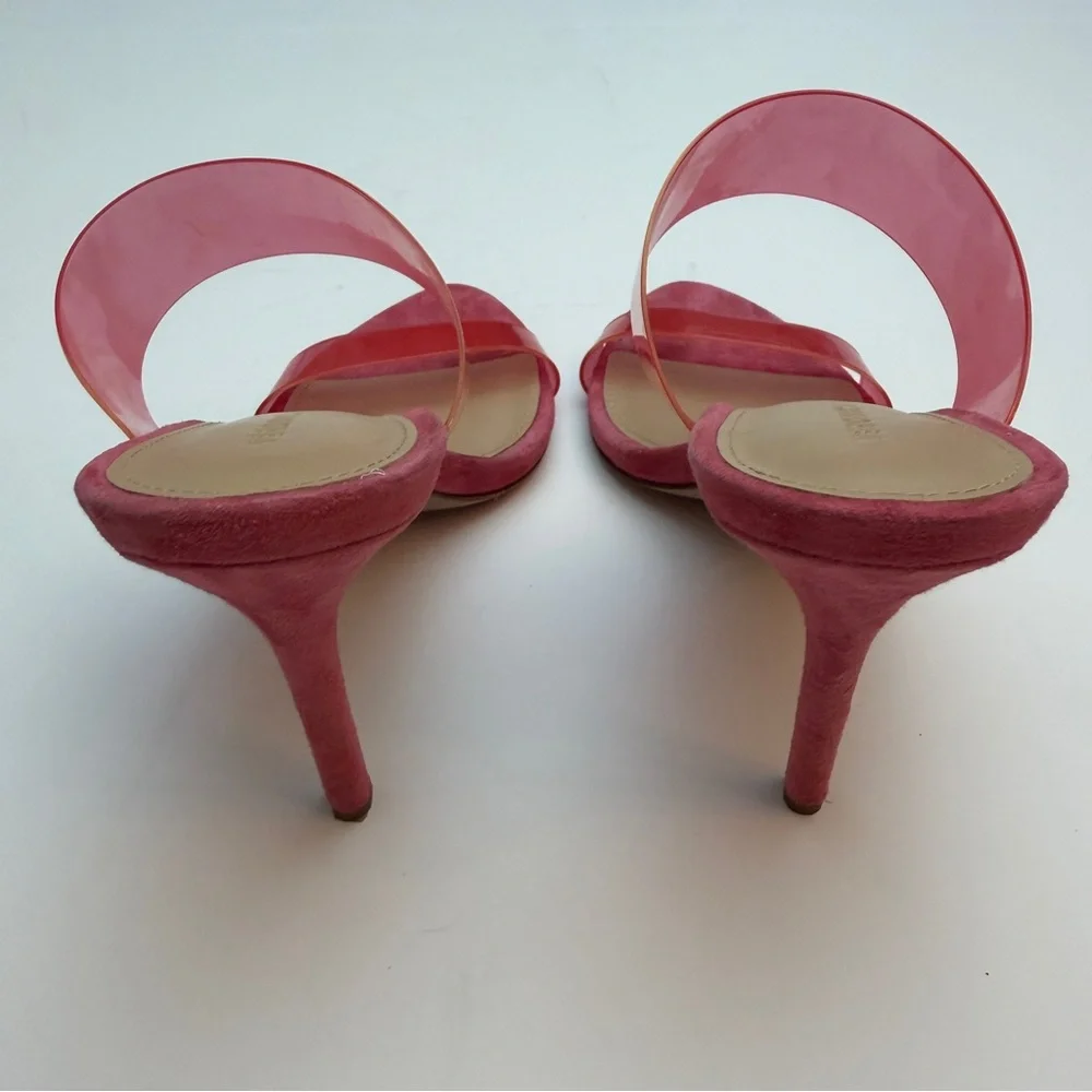Veronica Beard Asha Pink Translucent Strapped Sandal Heels,Size 8.5 (fit like 8) - Picture 6 of 8